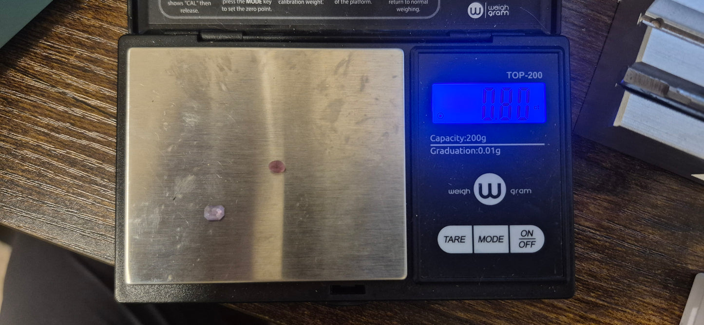 Pastel Umba Sapphire Pair – 0.80 ct – Hand-Cut Peach & Lavender Sapphires