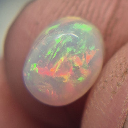 1.25ct Bright Ethiopian Welo Opal (Calibrated 8x6mm) – Fiery Red & Green