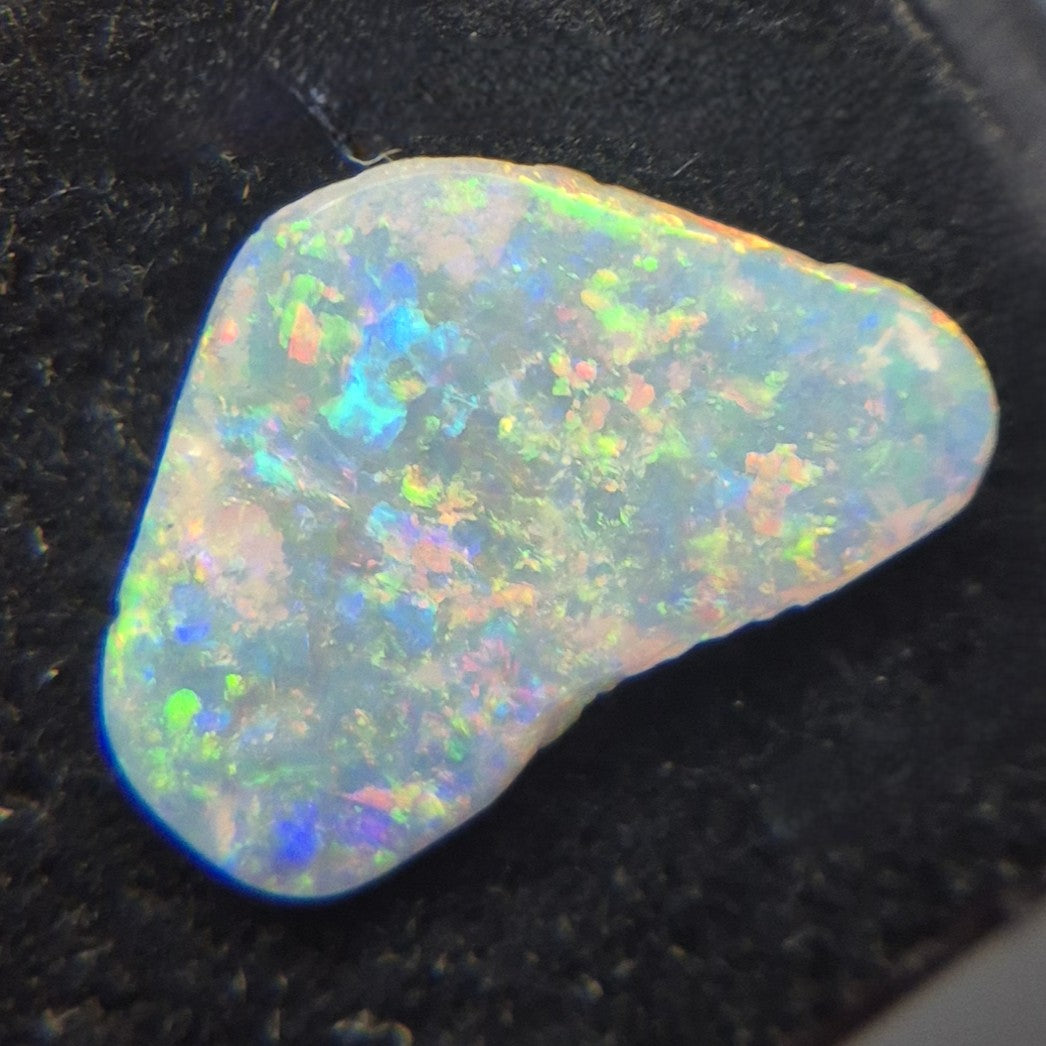 1.40ct Freeform Coober Pedy Solid Opal –Bright Multicolor Floral/Broadflash