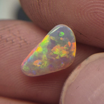 0.80ct Freeform Coober Pedy Opal – Bright Full Spectrum Harlequin Fire