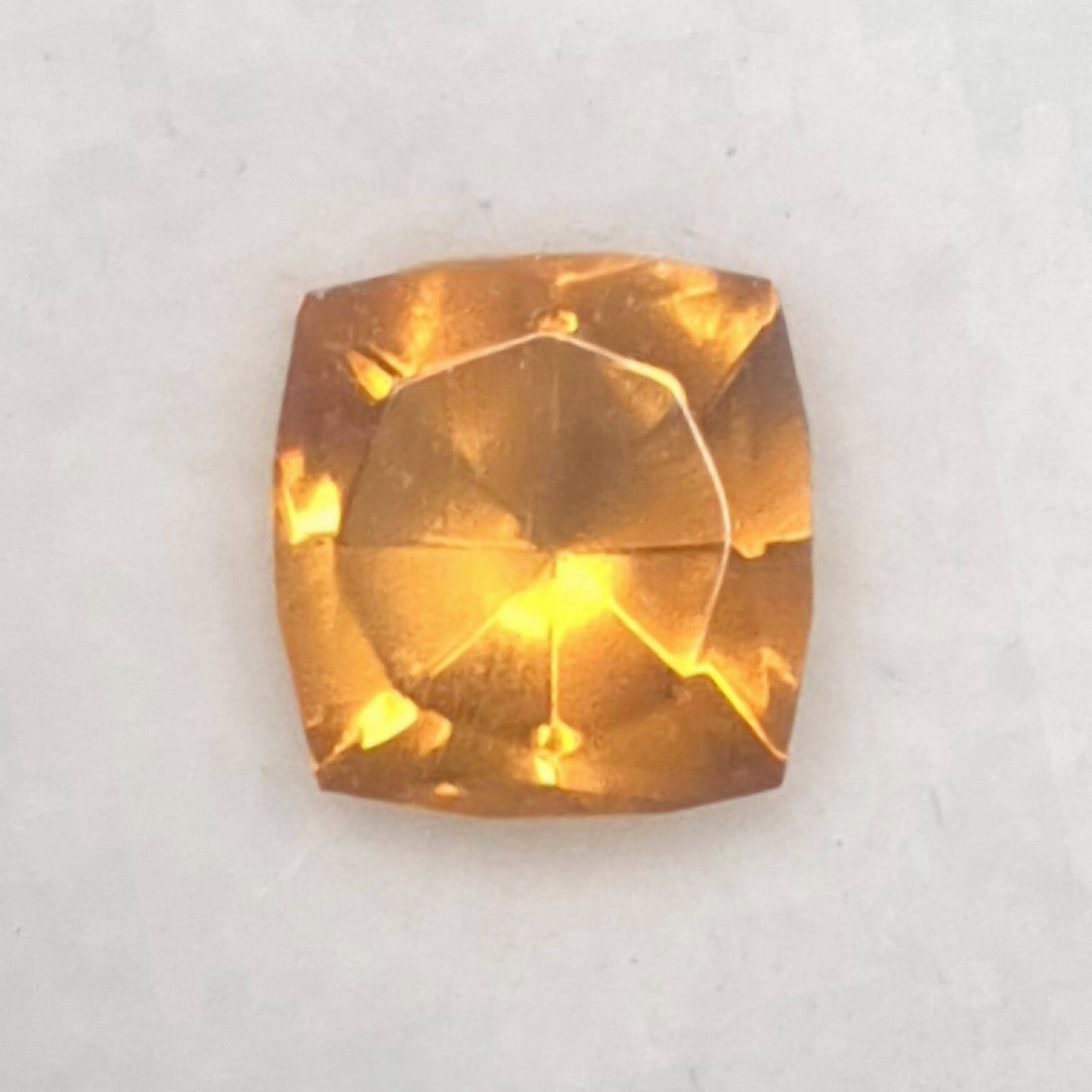 Natural Santa Ana Citrine - 0.8 ct Cushion - Brilliant Golden Shine