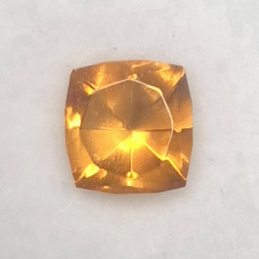 Natural Santa Ana Citrine - 0.8 ct Cushion - Brilliant Golden Shine