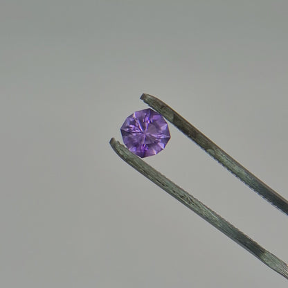 IGI Certified Natural Amethyst 1.14ct Square Cushion Brilliant